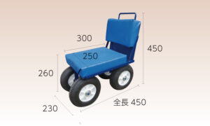 コロ四輪背もたれ 200-50ノーパンク（SW-02R）